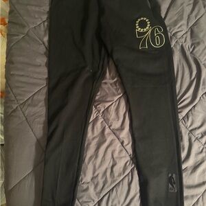 NBA Black Joggers with Gold Logo
